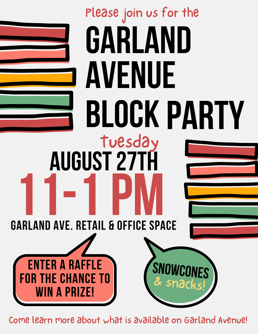 The first annual Garland Avenue Block Party welcomes the campus community