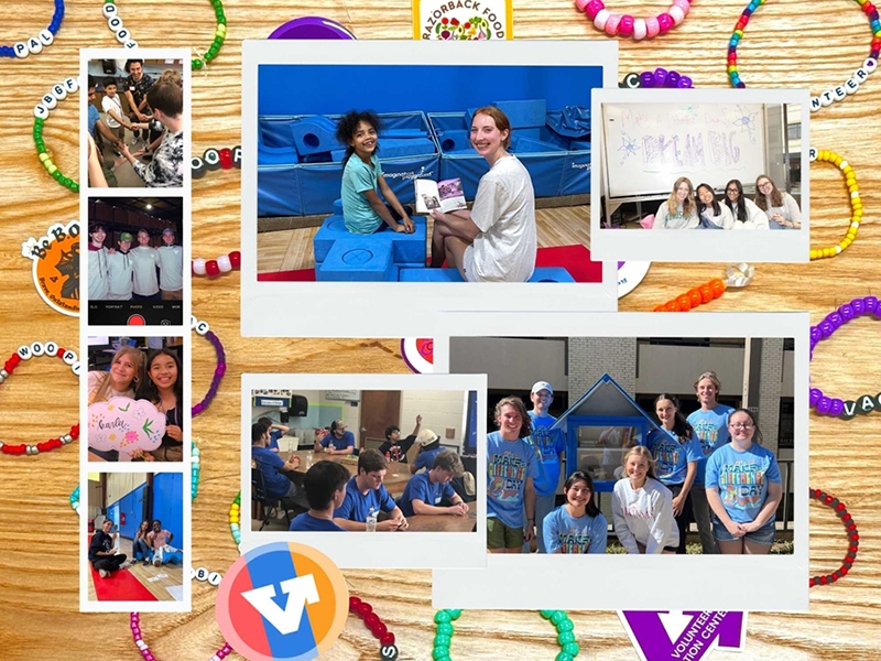 A photo collage of the Volunteer Action Center's mentoring program.